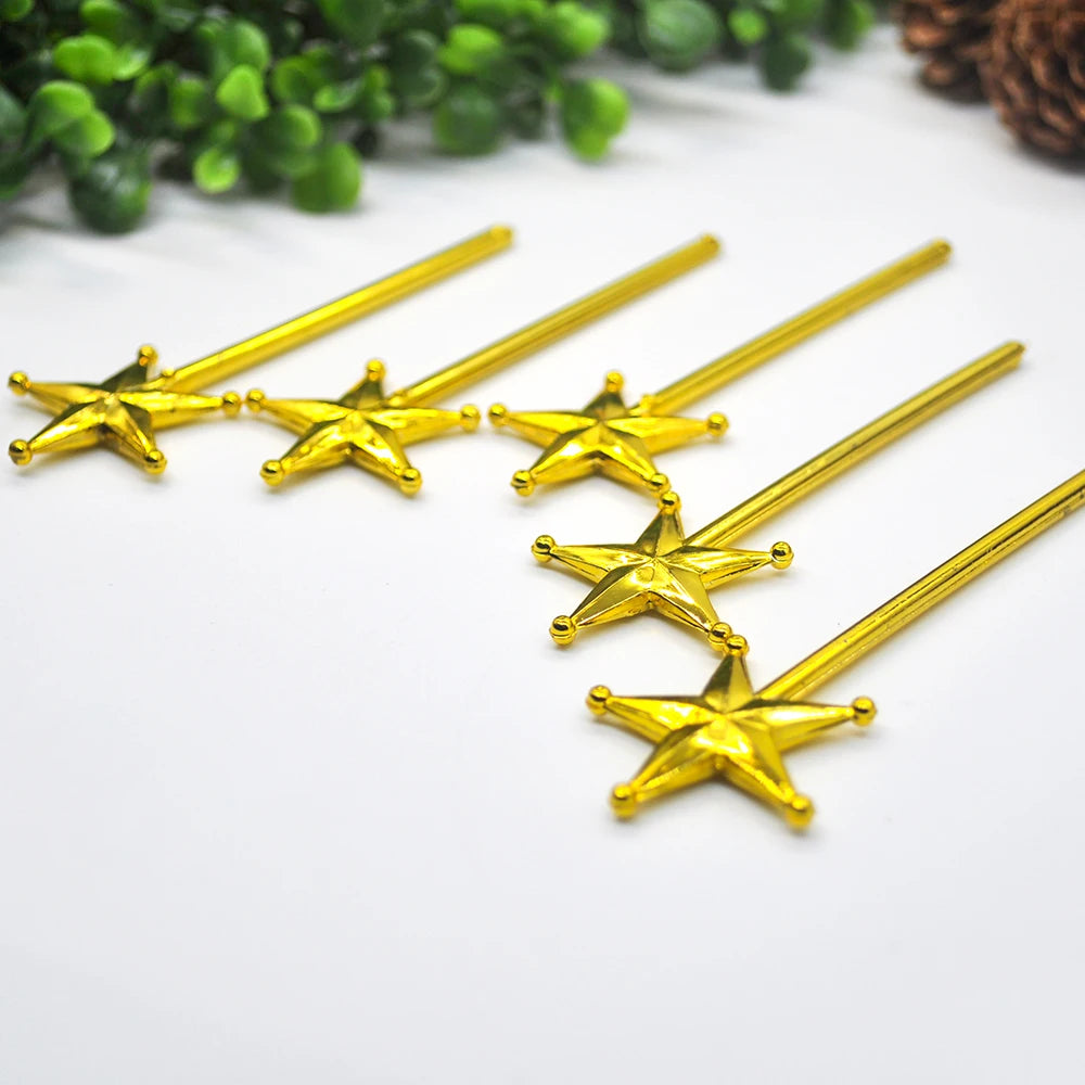 Étoile à cinq branches dorée décoration sapin