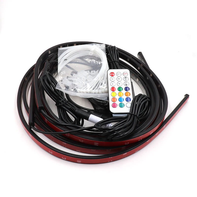 Bande LED sous voiture bleu profond