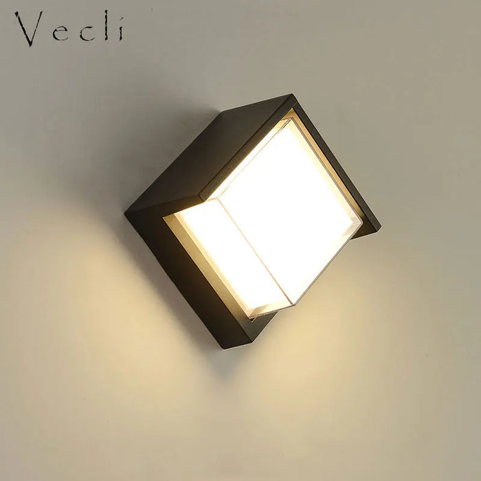 Applique murale LED exterieur design moderne en aluminium blanc