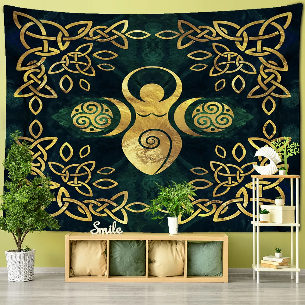 Décoration murale chambre bohème tapisserie
