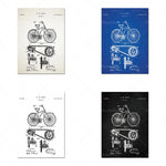 Schémas brevetés du vélo de C.D. Rice, dévoilant les détails techniques et mécaniques de la conception de cette bicyclette.