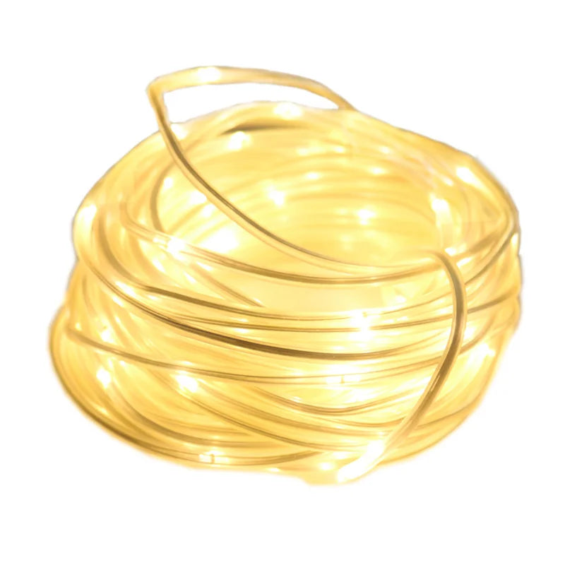 Guirlande lumineuse LED extérieure imperméable IP68 en blanc chaud