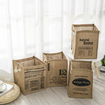 Panier de rangement cube en jute bleu pliable