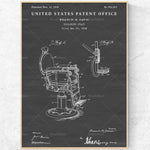 Représentation schématique d'un fauteuil inclinable, brevet déposé en 1908 par l'inventeur Francis M. Davis.