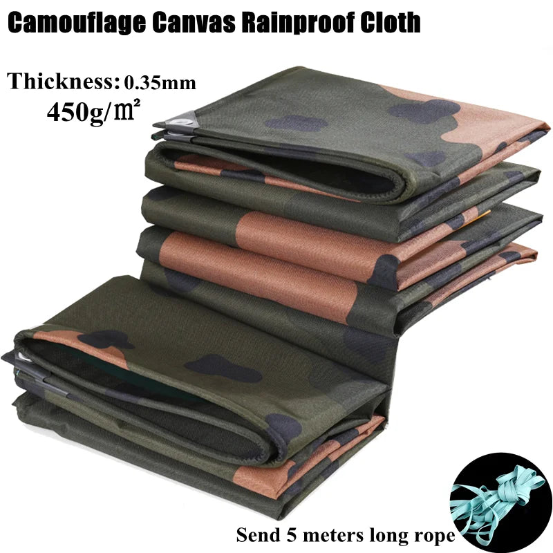 Voile d'ombrage camouflage PVC imperméable pour extérieur