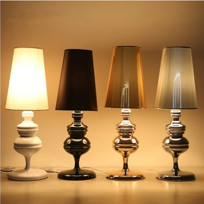 Lampe de chevet Art Déco argent 47cm