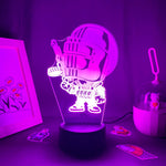 Lampe à lave 3D LED Killa jaune avec effet lave rouge