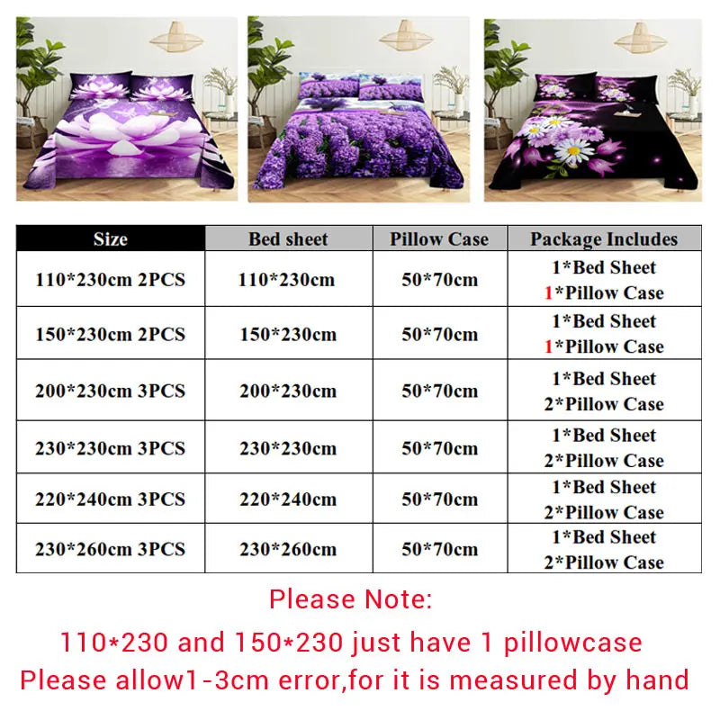 Parure de lit violette pour chambre romantique