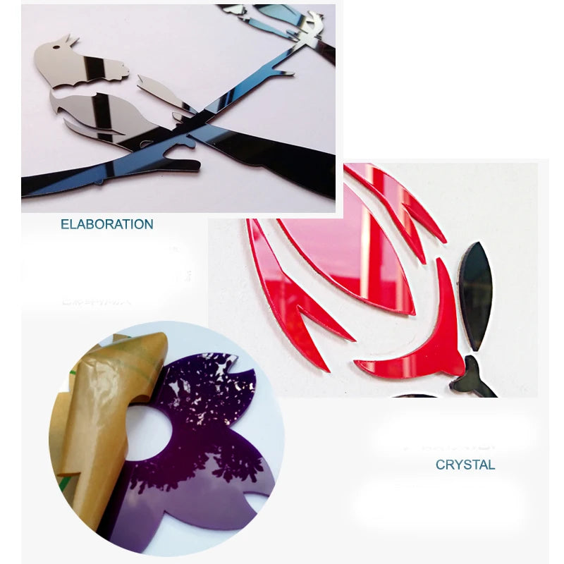 Ensemble d'autocollants muraux 3D pivoine poisson pour salon