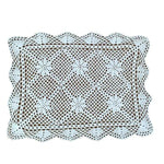 Détail dentelle napperon crochet blanc