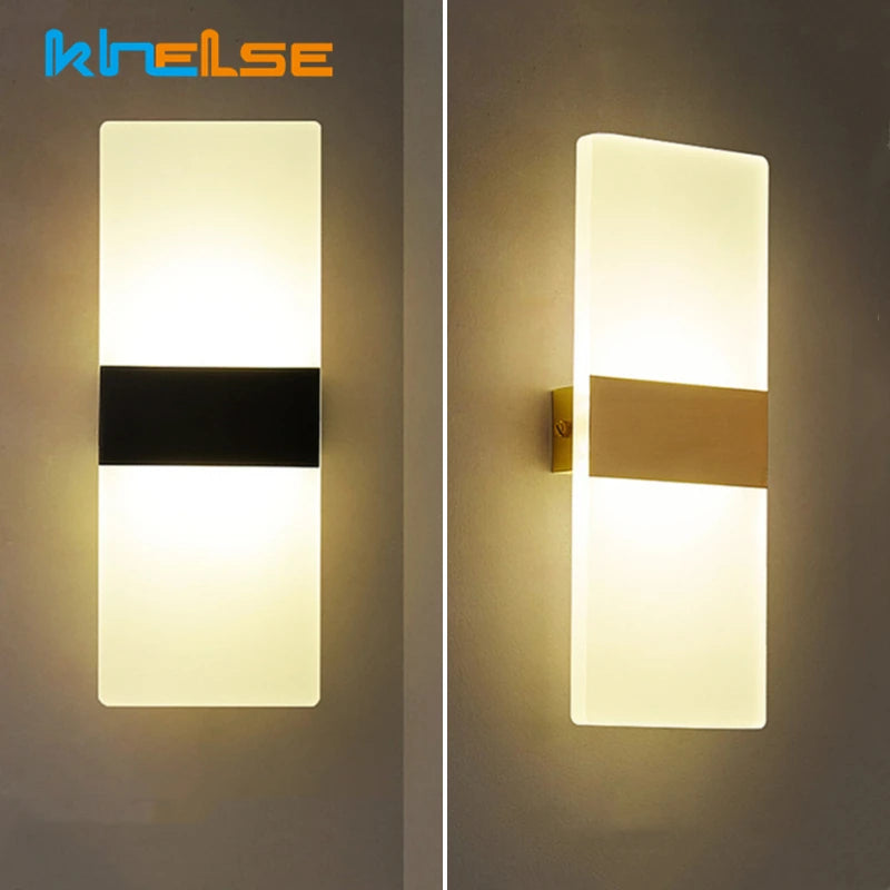 Mini applique murale LED acrylique blanche design moderne