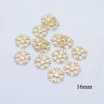 Patch flocon de neige zinc antique taille 23mm