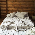 Housse de couette lin 220x240 vue de dessus