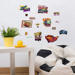 Autocollant mural avion dans une nursery bleue