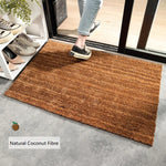 Paillasson en fibre de coco naturel kaki foncé 40x60cm