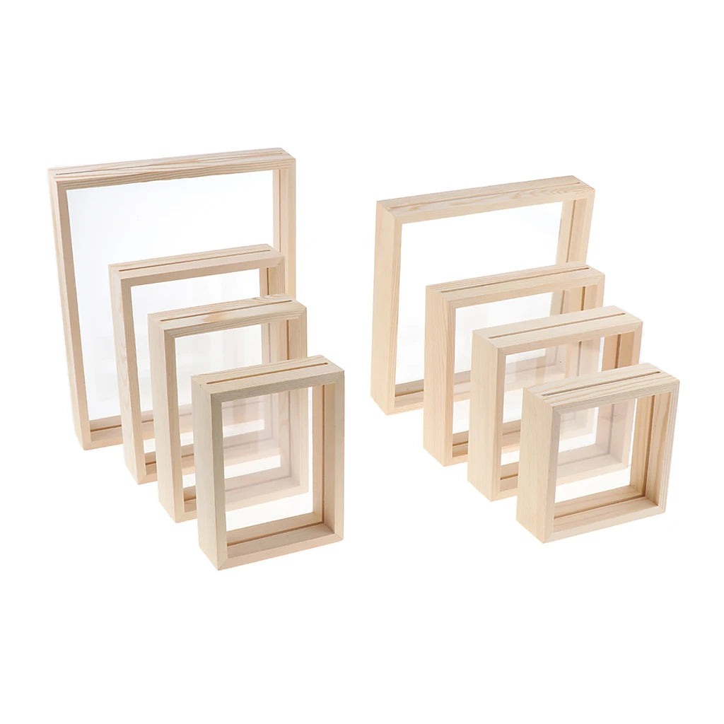 Cadre photo antique en bois avec support d'affichage pour photos