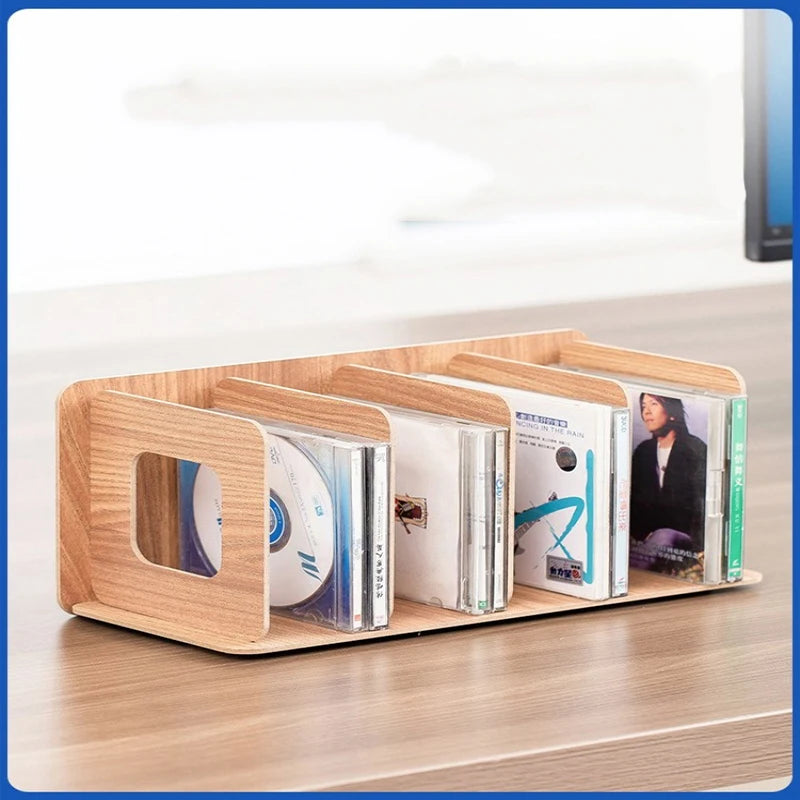 Boîte de rangement CD bois noir