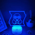 Lampe 3D dans chambre moderne avec ambiance gaming