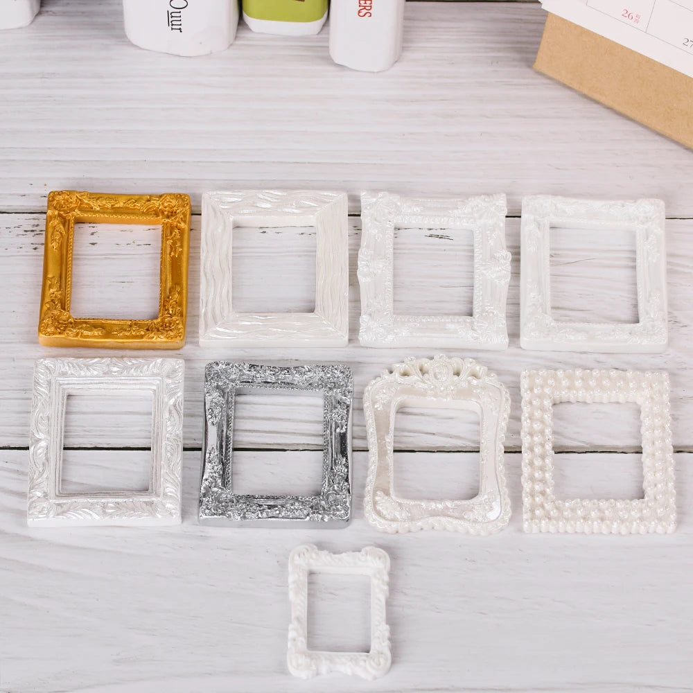Accessoire miniature résine cadre photo décoration étagère
