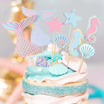 Décoration gâteau sirène jaune clair