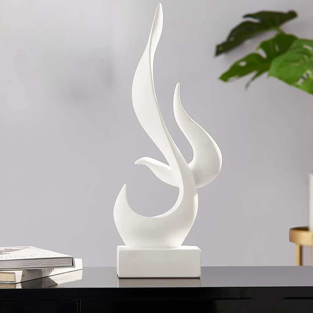 Figurine résine noire design moderne