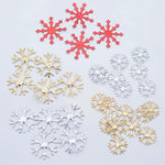 Lot de 200 patchs flocons de neige en tissu pour décoration Noël