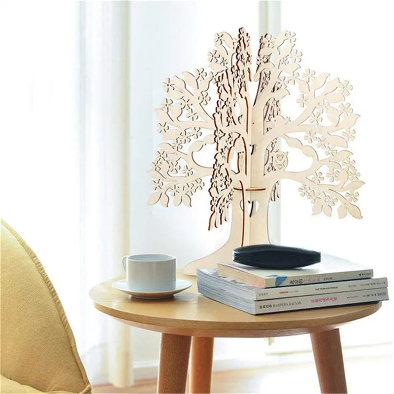 Kit de décoration en bois sapin de Noël artisanal gris clair