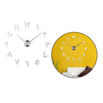 Horloge murale 3D dans une chambre à coucher contemporaine
