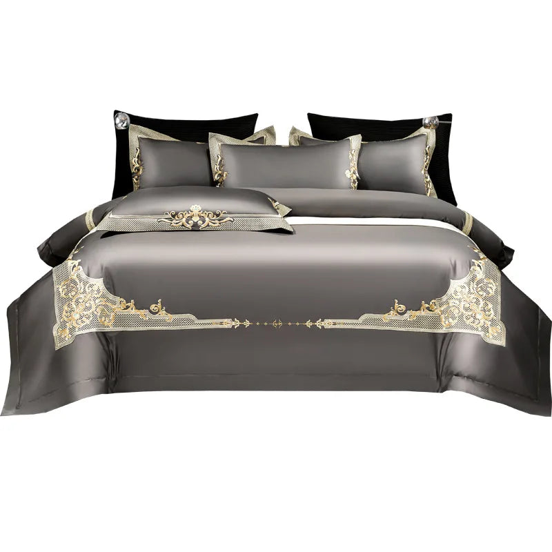 Taie d'oreiller broderie chic coton egyptien