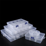 Boîte de rangement compartiment réglable transparente avec bijoux