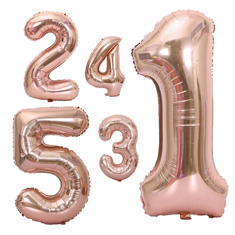Ballon numérique or rose pour mariage