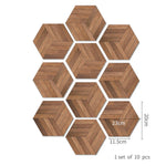 Décoration murale hexagonale bois Ombre Interieur
