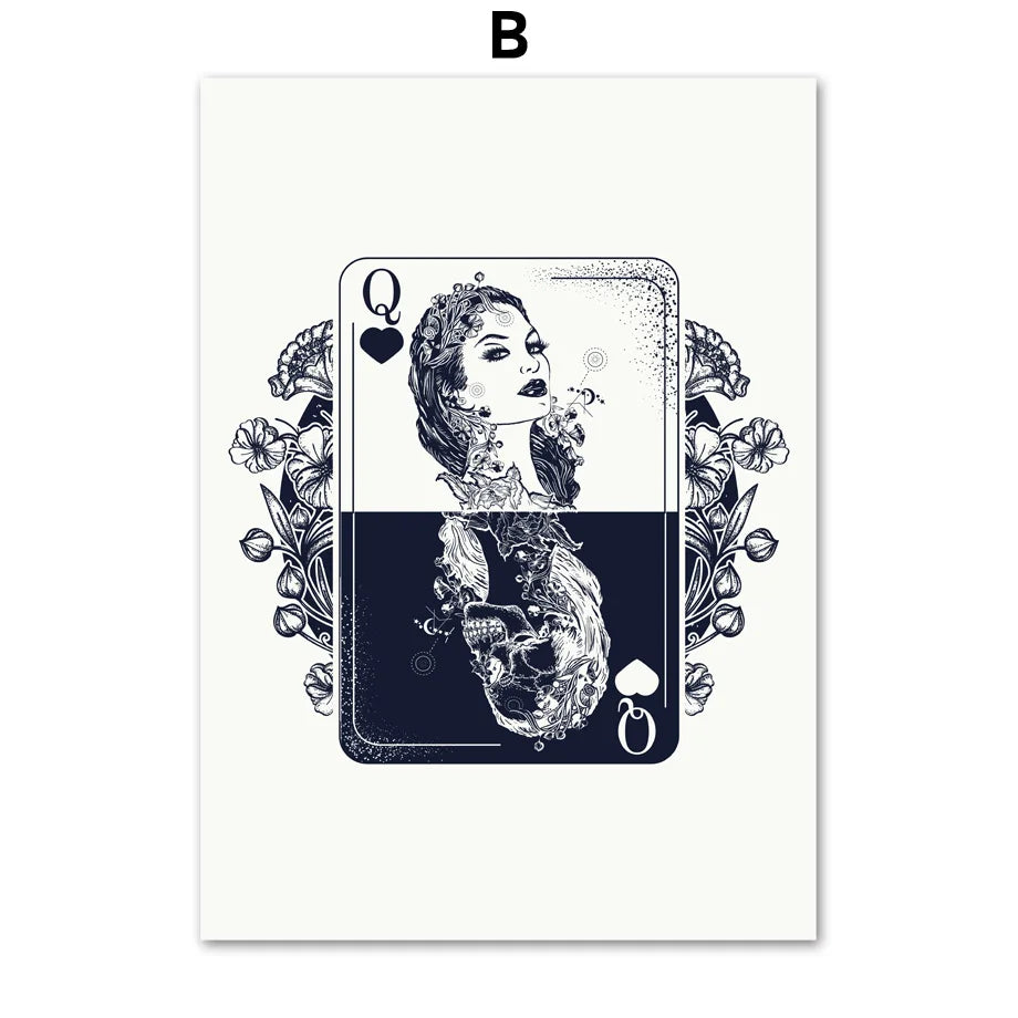 L'image représente un as de carreau orné de motifs floraux et d'une figure féminine à l'apparence mystique.
