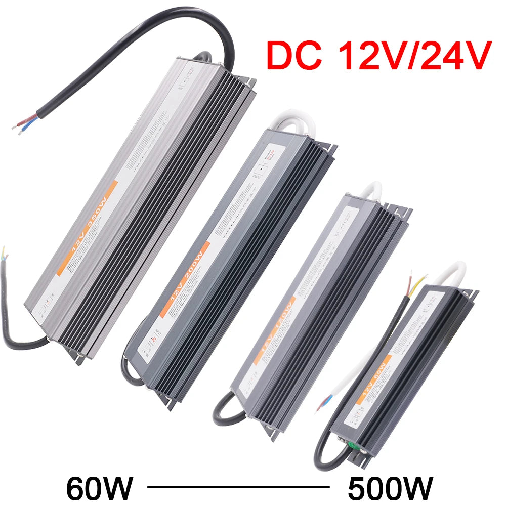Transformateur LED étanche IP67 pour ruban LED 12V 24V