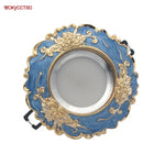 Guirlande lumineuse LED encastrée Art déco bleu et or