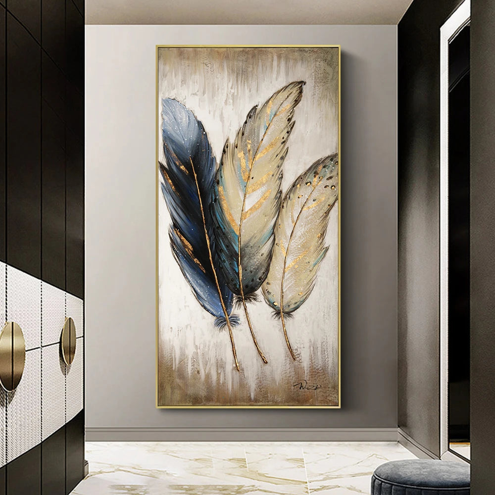 Toile murale grande taille dans un intérieur contemporain
