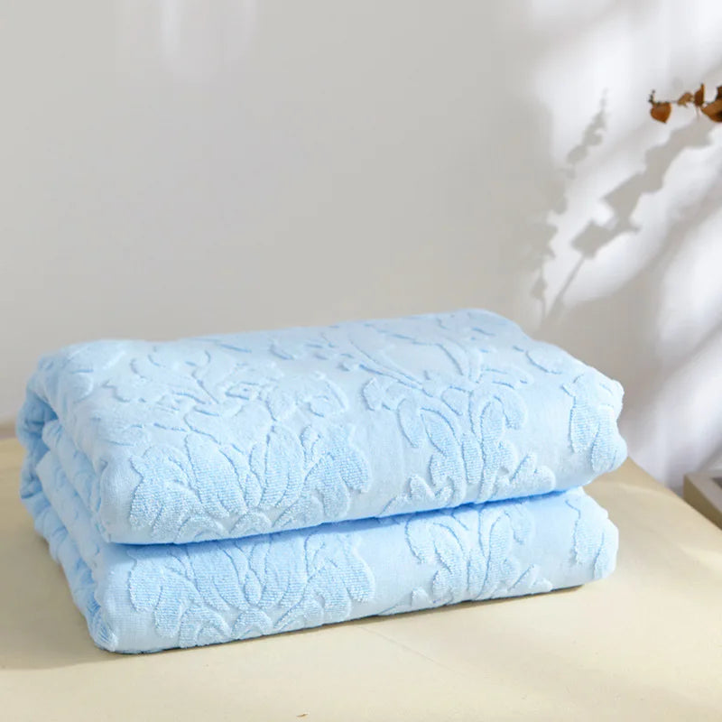 Couvre-lit coton éponge fleuri pour chambre