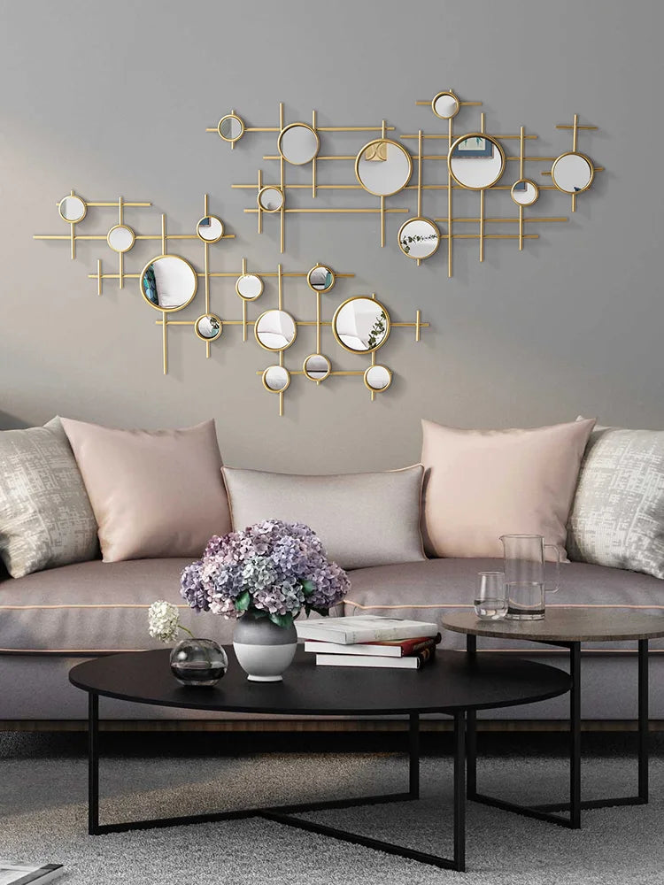 Pendentif mural rond design moderne vert clair