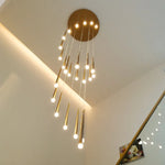 Lustre escalier LED vue de dessous