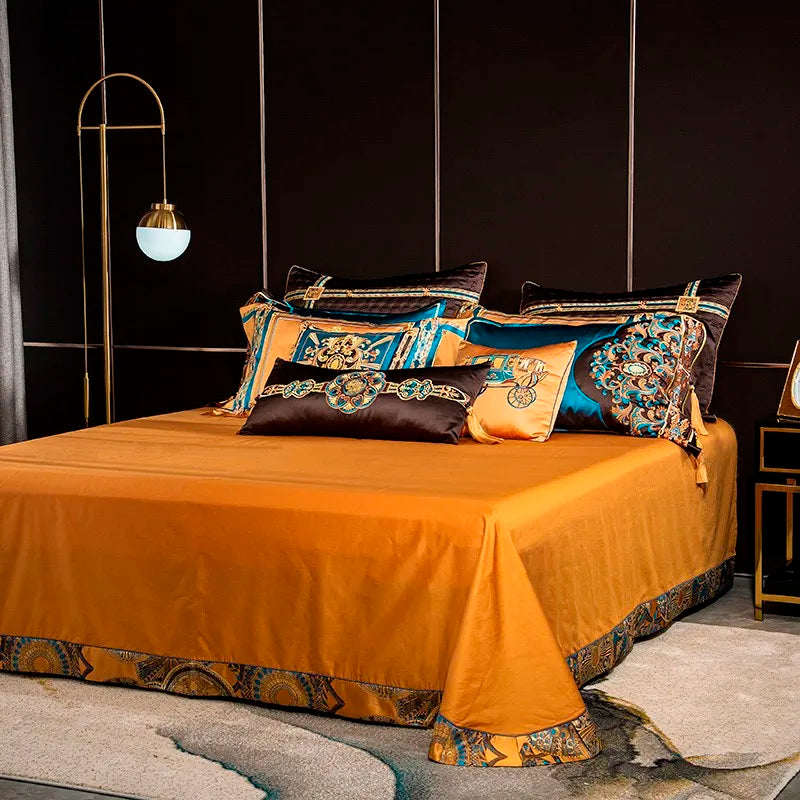 Parure de lit satin coton 600TC luxe