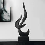 Sculpture flamme gris clair décoration bureau