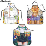 Tablier de cuisine pour homme rouge design cartoon