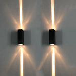 Lampe de porche design aluminium noir vue de face