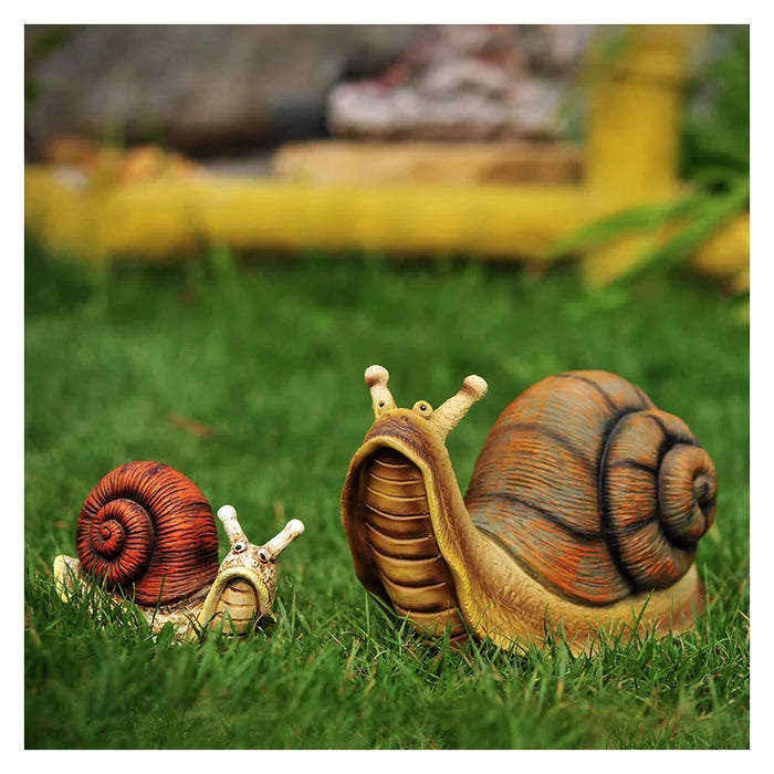Statue escargot résine jardin extérieur