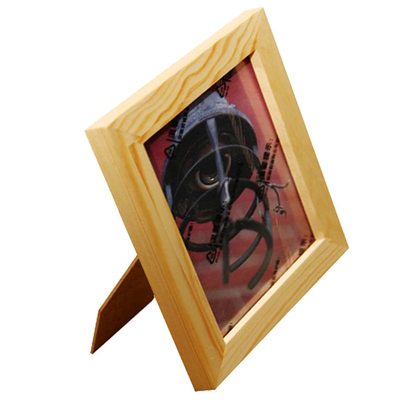 Cadre photo carré en bois pour décoration murale