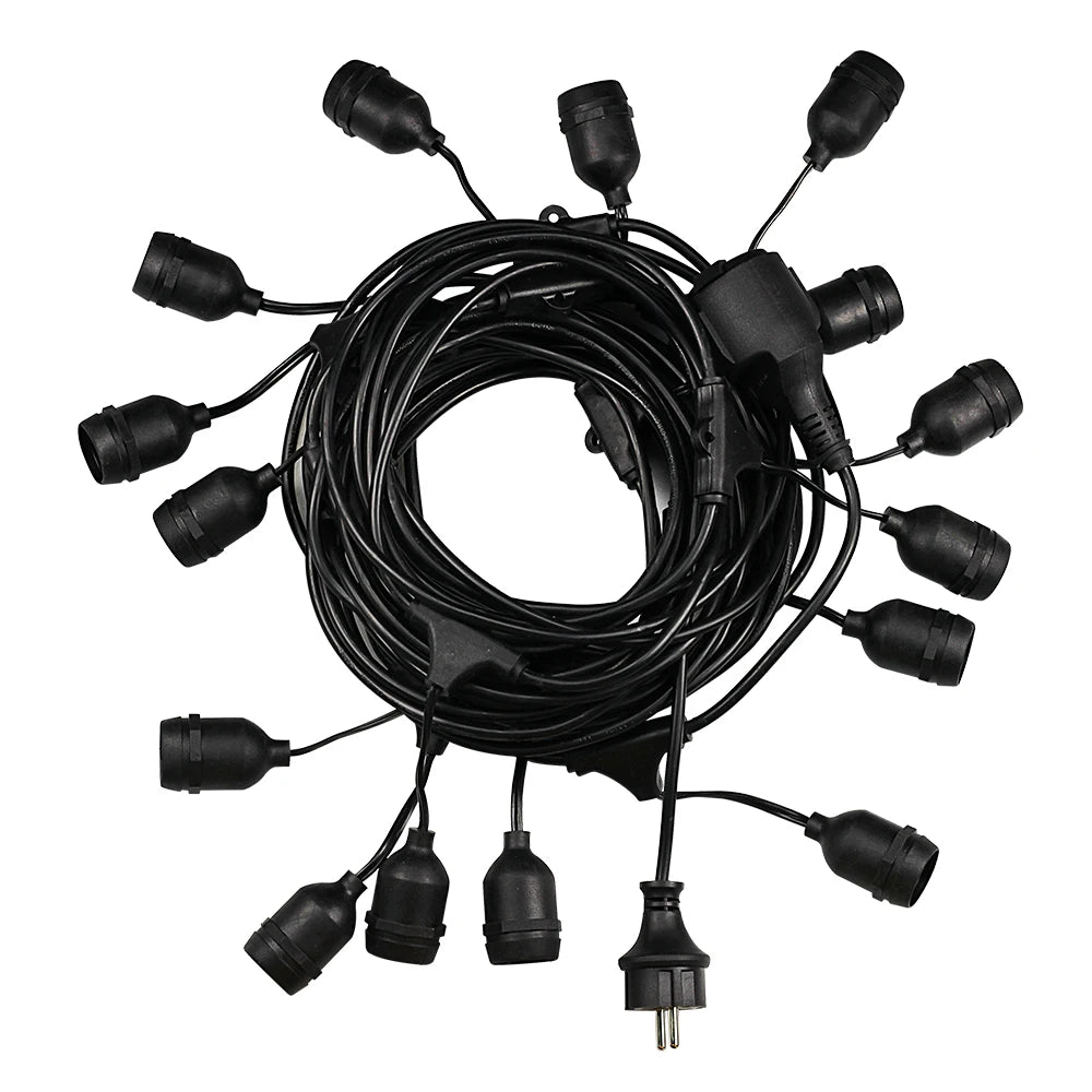 Guirlande lumineuse LED 15m pour jardin et terrasse