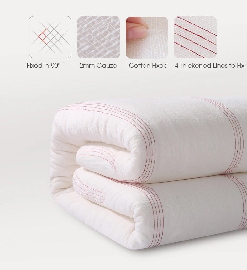 Couette futon en coton à fibres longues