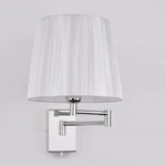 Lampe murale en tissu gris pour chambre à coucher