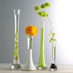Vase en verre haut rouge pour intérieur moderne