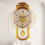 Horloge murale vintage pendule silencieuse noire